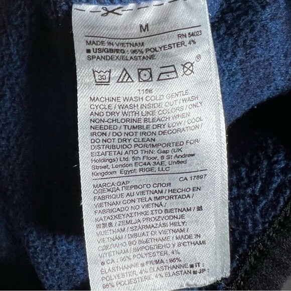 GapFit heathered blue half zip pullover workout top size medium - Picture 10 of 10